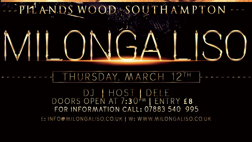 Milongaliso at Pilands, Thursday, Mar 12th